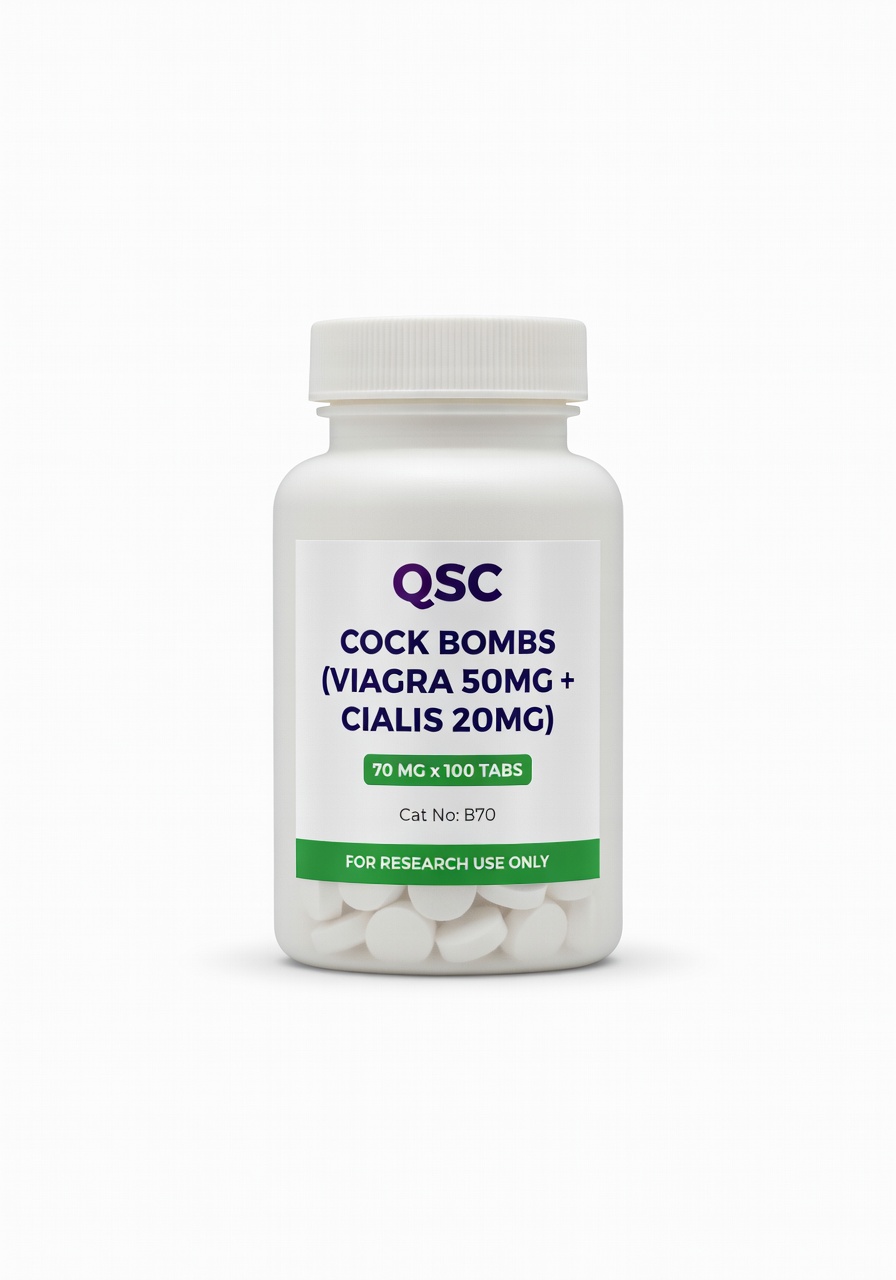 COCK BOMBS (Viagra 50mg + Cialis 20mg) 70mg*100tabs — QSC product photo