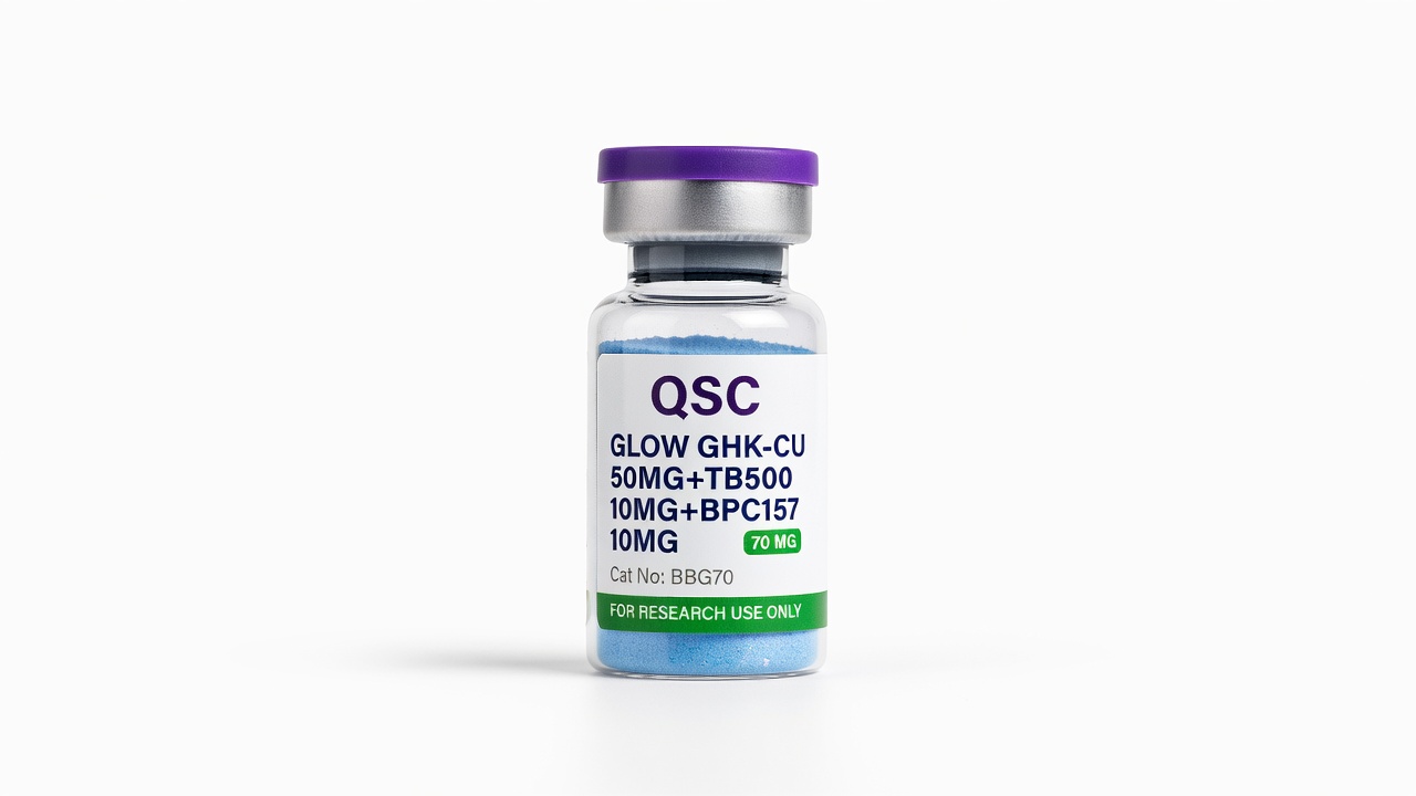 GLOW GHK-CU 50mg+TB500 10mg+BPC157 10mg 70mg*10vials — QSC product photo