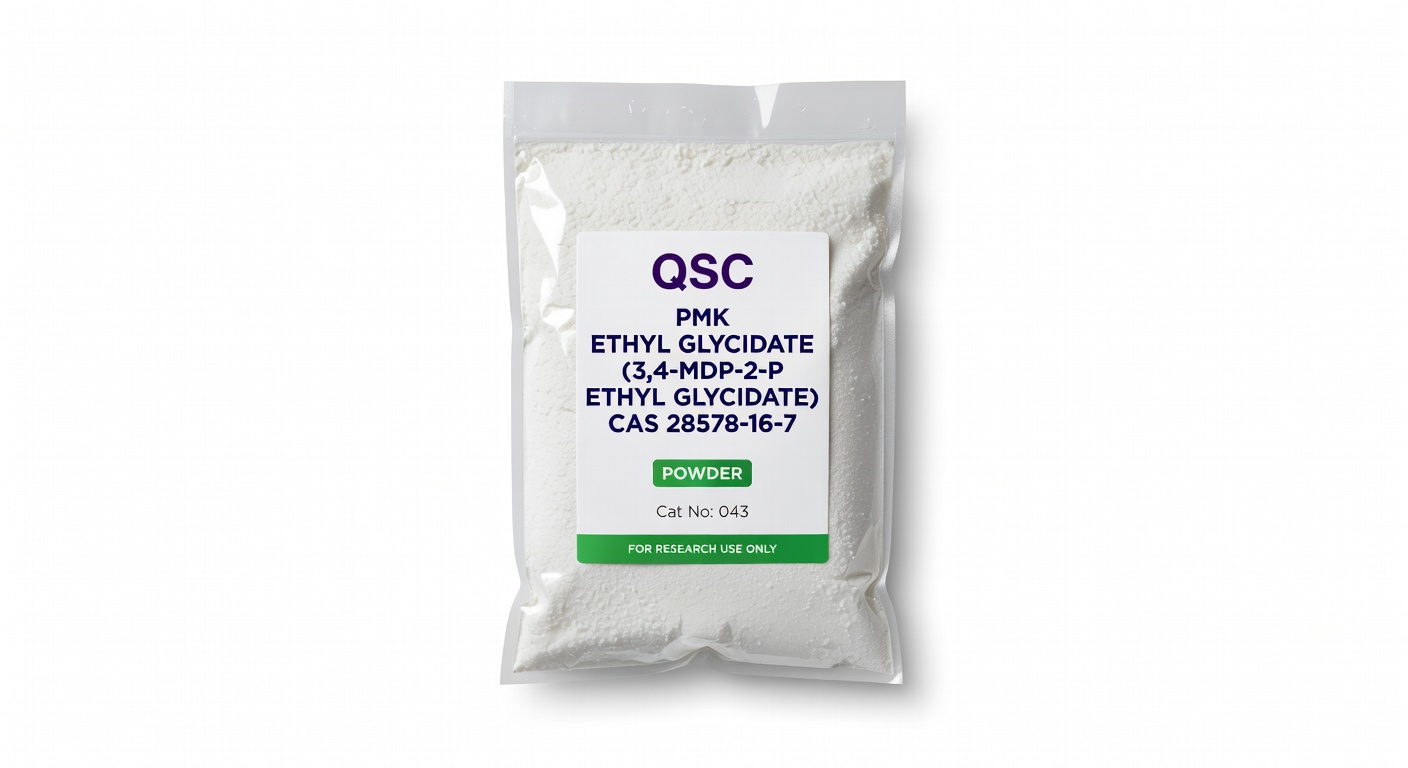 PMK ethyl glycidate (3,4-MDP-2-P ethyl glycidate) CAS 28578-16-7 Powder — QSC product photo