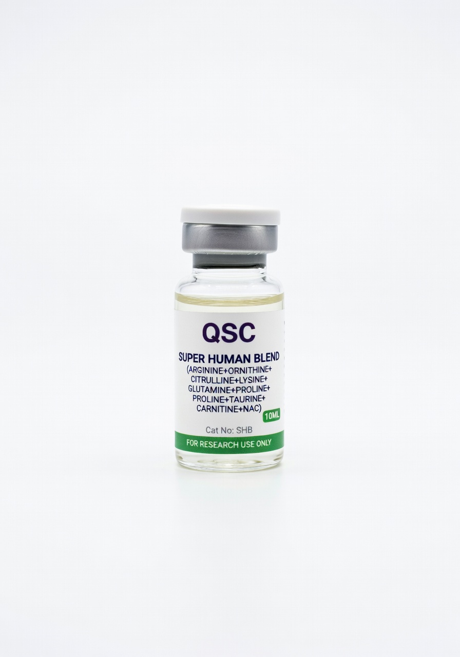 Super Human Blend (Arginine+Ornithine+Citrulline+Lysine+Glutamine+Proline+Taurine+Carnitine+NAC) 10ml vial — QSC product photo